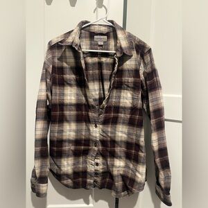 Carhartt Men's Casual Plaid Shirt - Brown and Cream